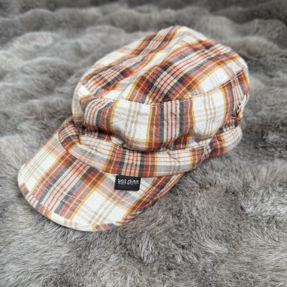 Miller Lite Peter Grimm Plaid Striped Hat Cap (Rare) One Size